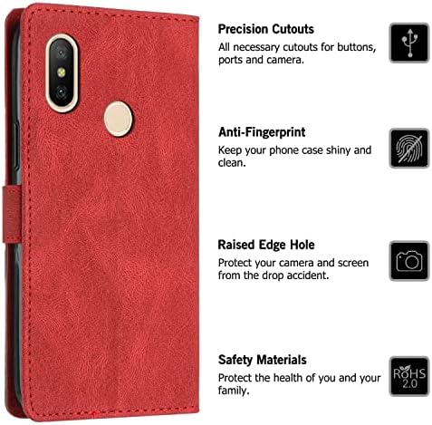 Zaštitna futrola kompatibilna sa Xiaomi RedMi Napomena 5 Pro CASE, novčanik Slim PU kožna futrola za telefon Flip Folio Kožne držače kože držači s udarnim zaštitnim futrolom s kopčom za remen za ručni remen (colo)