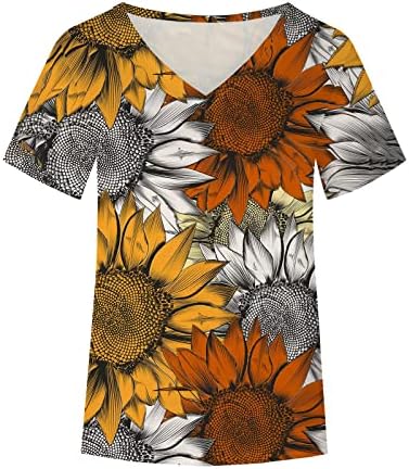 Ljetna jesen Ležerna košulja za djevojke kratki rukav 2023 Pamuk Vneck grafička ispis cvjetna košulja 11 11