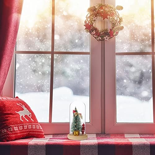 Yardwe Layout Party Tree Svjetske ukrase zvijezda, Godina dana svjetlosni ukras Xmas Lamp Craft Dome: Holiday Desktop Božić, Snowflake, Dekoracije Savršena minijatura