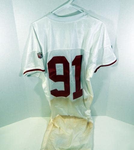 1995 San Francisco 49ers Alfred Williams 91 Igra izdana Bijeli dres 50 DP30165 - Neincign NFL igra rabljeni dresovi