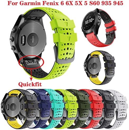 NDJQY 26 22mm Brzo puštanje kaiš za rezanje Garmin Fenix ​​7 7x 6 6x Fenix ​​5 5x 3 3 HR 935 Gledajte silikon Easyfit ručni nosač