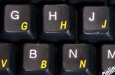 Norveške sa žutim slovima naljepnice za tastaturu transparentne za računare laptop računari desktop tastature