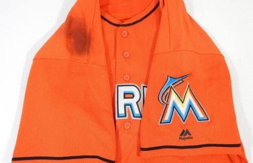 Miami Marlins Denis Karas # 66 Igra Polovni narančasni dres DP13659 - Igra Polovni MLB dresovi