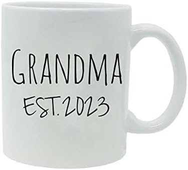 CustomGiftsNow djed + baka osnovana EST. 2023-11-Unca Bijele Sublimacije Premium Keramičke Šolje Za Kafu Poklon Set, Bijele