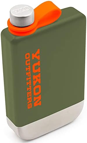 YUKON OUTFITTERS svakodnevna Vanjska džepna veličina DuraGrip Finish 9 oz tikvica za viski, Crna