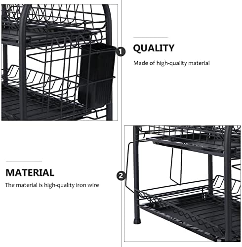 Zerodeko nosač za sušenje posuda, ostaci za skladištenje kuhinja 2 razala za suđe od 2 raza posuđe ležaja sa držačem posuđa, odvodnikom