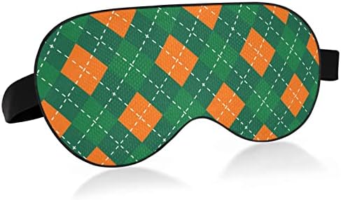 Unisex Sleep Eye Maska ST-Patrick-Day-zelena-narandžasto-plairana noćna maska