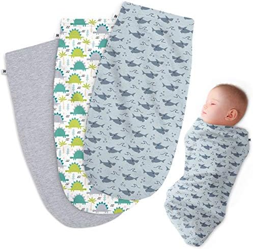 Henry Hunter Baby Swaddle Sack | Jednostavna ploča | Mekani rastegnuti pamučni swaddle pokrivač za novorođenčad | Baby Swaddles 0-3 mjeseca, paket od 3