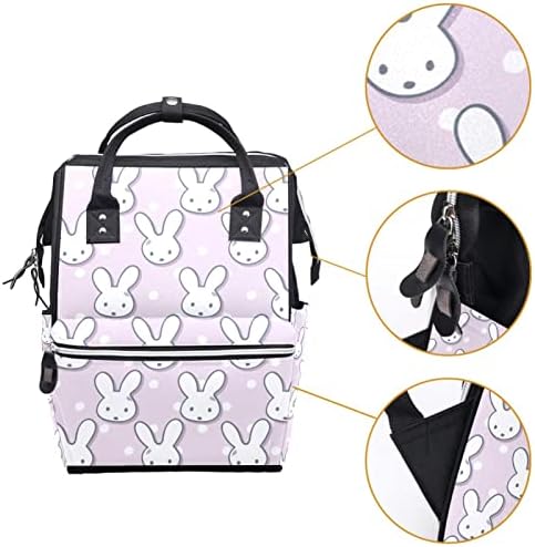 Slatki zečji mlaznice i ruksak za pelena od pelena s promjenom torbi za djevojčice dječake Djevojke mama torba