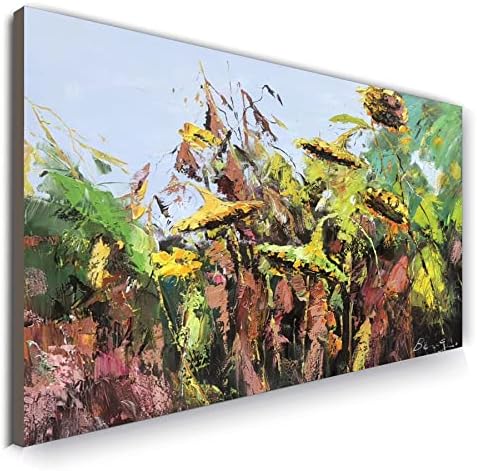 Slika ulja, suncokretova Bašta apstraktno slikarstvo, pejzažno slikarstvo, apstraktno uljano slikarstvo, apstraktni pejzaž, originalna