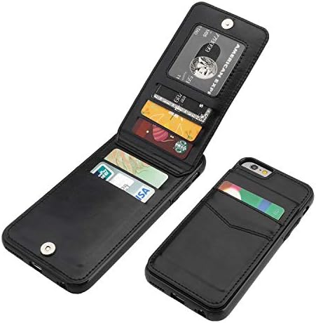 Kihuwey iPhone 6 iPhone 6S novčanik sa držačem kreditne kartice, Premium kožna magnetna kopča za teške uslove rada zaštitni poklopac