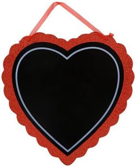 Valentinovo crveno i crno drveno-srčani zidni ukrasi, 10,5 inča.