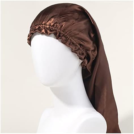 Sawqf saten kapa za spavanje za dugu kosu svilene dugi poklopac sa mekim elastičnim opsegom kovrčave pletenice kose