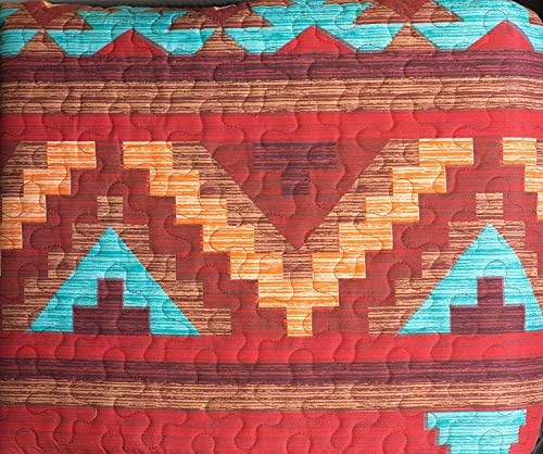 Zapadna jugozapadna američka američka plemena Navajo dizajn multikolor tirkized narančasto smeđi krevet