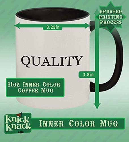 Knick Knack pokloni lovas-11oz Hashtag keramička ručka u boji i unutrašnja šolja za kafu, Crna