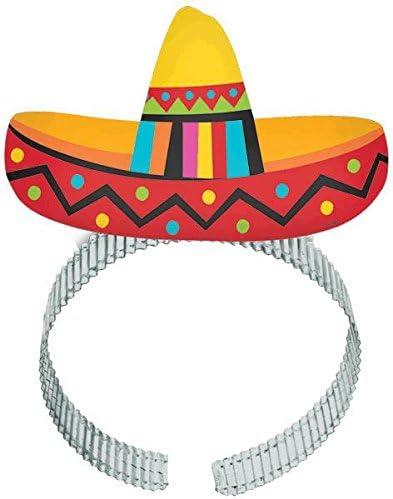 Fiesta Cinco De Mayo Sombrero Trake Za Glavu - Jedna Veličina, Višebojne - 8 Kom.