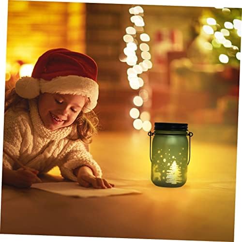 Veemoon 1pc Božić noćno svjetlo para Mesa de Božić LED svjetla LED užarena boca Božić želeći LED svjetla Božić želeći Bottle Decor Party dekorativno svjetlo