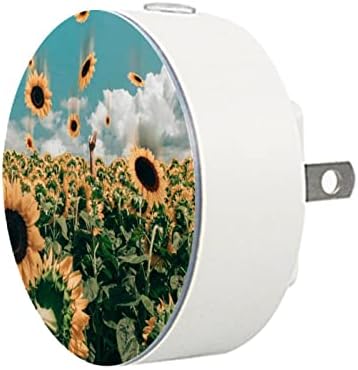 2 paketa Plug-in Nightlight LED Night Light Blossom Sunflower sa senzorom sumrak-to-Dawn za dečiju sobu, dečiju sobu, kuhinju, hodnik