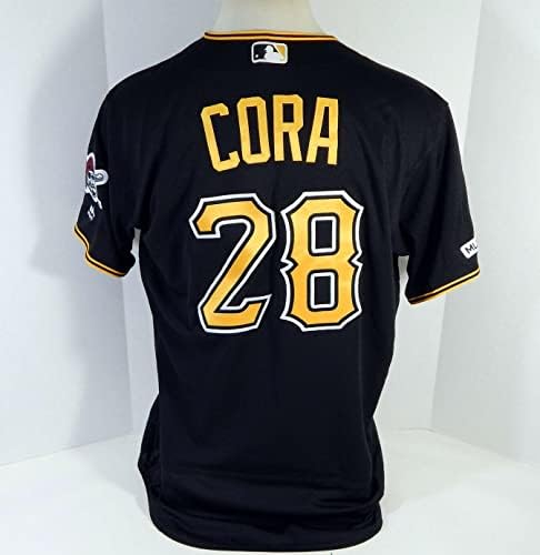 2019 Pittsburgh Pirates Joey Cora 28 Igra Polovna Black Jersey 150 Patch 46 69 - Igra Polovni MLB dresovi