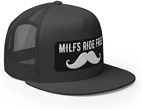 Milfs Ride Besplatni brkovi Vozi smiješni kapu za kamiondžija Snapback Flatbill kapa