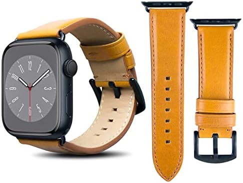 Alto kožni bend Kompatibilan je sa Apple Watch Band 49mm, klasična ručno rađena premium talijanski anilin Regularni remen za zrna