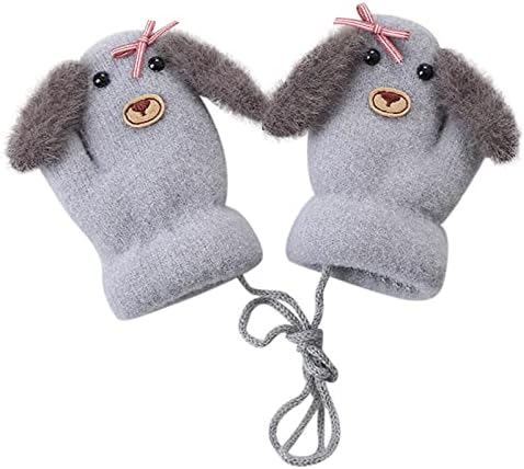 Qvkarw Cold Wool Layer Old Outdoor Gloves Baby Infant Plus Warm Double Velvet Baby I 0-3 pletene godine guste rukavice rukavice Mitzens