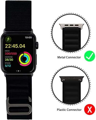 IFAC-ov najlonski sat za jabuke za Apple Watch 49mm IWatch serija Ultra, Unisex Sport Work Work Works Pleted Arm / Andle Band