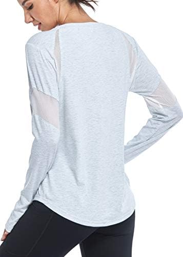 MUZNIUER WOMENS dugih rukava majica-obična majica s dugim rukavima za žene joga sportske majice Activewewer s rupom s palcem