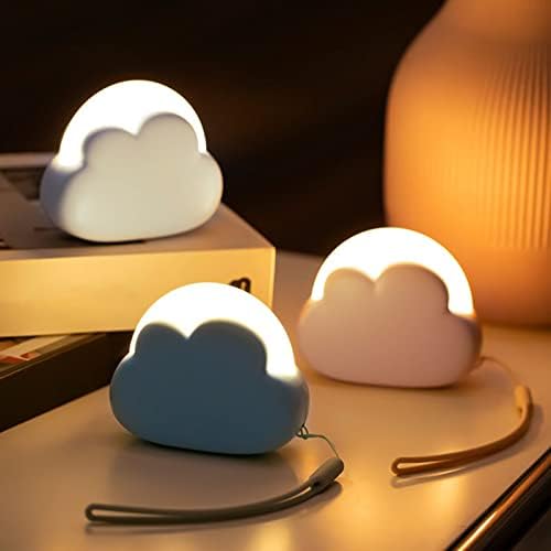 Smalibal noćno svjetlo 4 zupčanika, slatka Cloud LED lampa, USB punjiva sa Lanyard noćnom lampom, slatka LED rasadnička lampa za tinejdžere