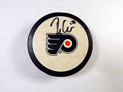 Michael Raffl # 12 potpisan Philadelphia Flyers Hockey Puck Auto 254-potpisani NHL Pak