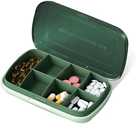 Organizator putnih pilula, 7 pretinaca za pilule za vitamine i suplemente, mala prenosiva kutija za lijekove za torbicu, Mini džepna Apoteka