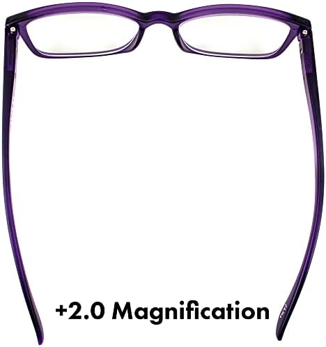 Birdz BPA bez kancerogenih čitača Purple Frame Clear Lens 2.0 uvećanje