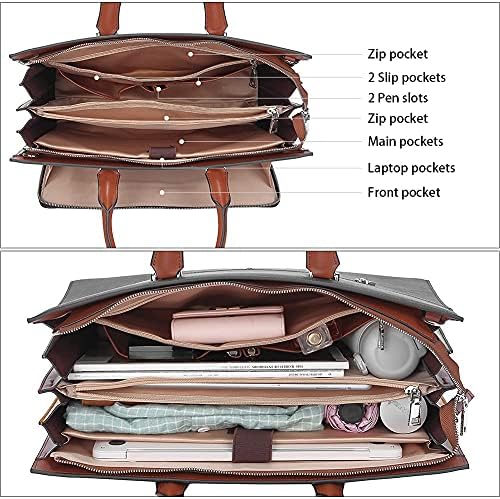 Bostantena laptop torba Prava koža ruksačka torbica i aktovka za ženske kožne poslovne torbe velikih kapaciteta dame na ramenu se uklapaju za 15,6 inčni laptop