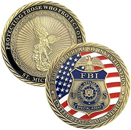 Kolekcija kovanica za novčiće za novčiće za novčiće za provedbu kovanice u ulici FBI Challenge ST MICHAEL.