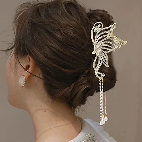 Tassel kosa za kosu CRAB kandže djevojke rhinestone kopče za kosu za oblikovanje alati za styling alati zakonske držač za pomoć 2589A-12cm