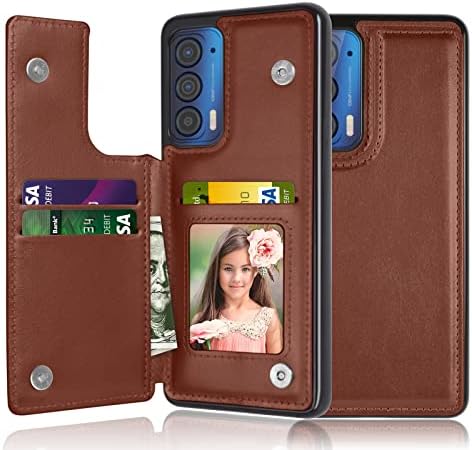 Njjex za slučaj Moto Edge 2021, za Motorola Moto Edge 5G uw futrolu za novčanik sa držačem za kartice, PU kožni Slotovi za kreditne