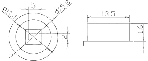 XIANGBINXUAN Micro prekidači 20kom Mikrotaktilni poklopac prekidača odgovara za 5.8 * 5.8 mm 7 * 7mm 8 * 8 mm 8.5 * 8.5 mm Samoblokirajuće