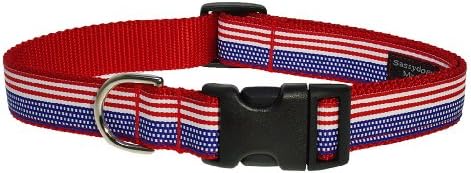 Xsmall American zastava ogrlica za pse: 1/2 široko, prilagođava 6-12 - proizvedeno u SAD-u