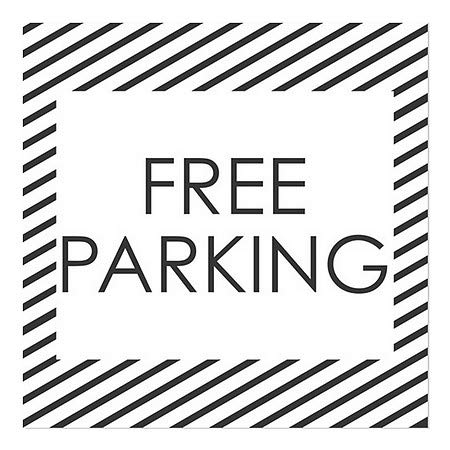 CGsignLab | Besplatni parking -Sripezi bijeli Cling Cling | 5 X5