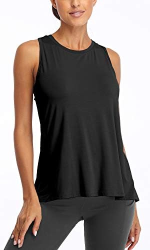 Sanutch Open Back Workout Top Backlex Yoga majice Vezajte rezervoar za žene za žene