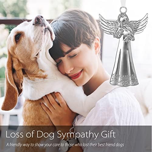 Pokloni za pse BEARAE, pokloni za gubitak kućnih ljubimaca za pse, poklon za sjećanje pasa, ukras za pse, privjesak za spomen Anđela prijateljstva za pse koji su izgubili voljenog ljubimca