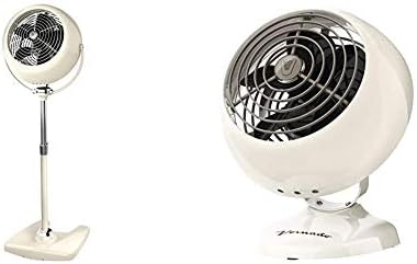 Vornado VFAN Sr. pijedestal ventilator za vazdušni Cirkulator, Vintage bijeli & Vfan Mini klasični lični ventilator za vazdušni Cirkulator, Vintage bijeli
