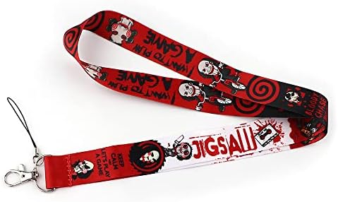 Anime izvor horor film serija Saw Jigsaw lik Lanyard privjesak za ključeve ID držač značke