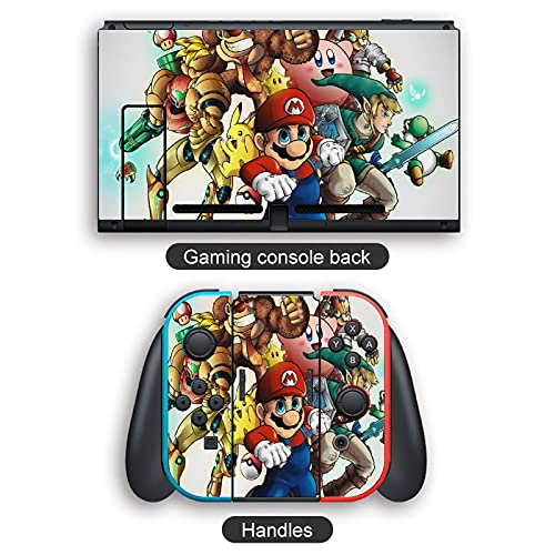 Super Mar-io Switch skin Sticker-komplet zaštitnih filmskih naljepnica konzole kože kompatibilan sa switch Lite Faceplate Console