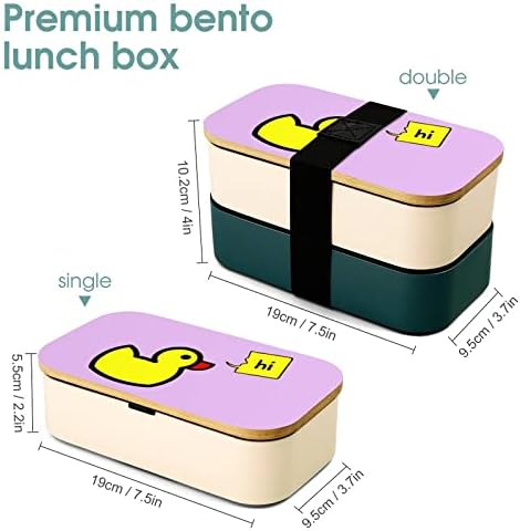Pozdrav žuti patka Bento ručak kutija bez curenja Bento kutija za hranu sa 2 pretinca za izlet rada