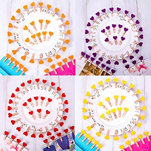 Ytzada Mini igle za odjeću 100 kom, drvene male štipaljke u boji, slike foto spajalica za vjenčanje dekor kućne kancelarije