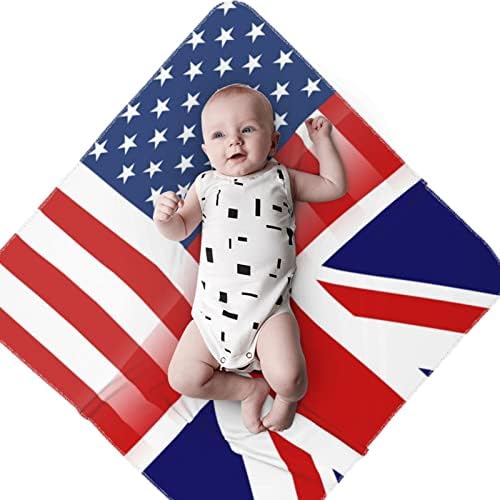 Union-Jack American Flag Baby prekrivač za prijem za prekrivač za novorođenčad novorođenče