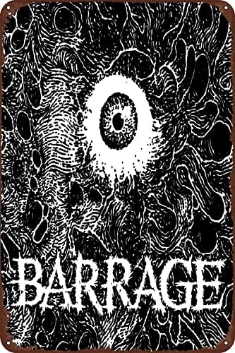 Barrage Barrage 12x8 inčni metalni znakovi Muzički album - Rock Zidovi sa muzičkim albumom Art za ljubitelje muzike