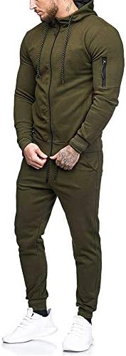 Iopqo pjena plišano jesenji sportski patchwork setovi trenerke muške hlače odijelo patentne duksere za muškarce pune zobene dukseve za