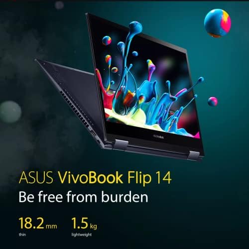 ASUS 2023 najnoviji tanak i lagan VivoBook, 14 HD ekran osetljiv na dodir 2-u-1 Laptop, 4GB RAM, 128GB SSD, Intel Celeron procesor,